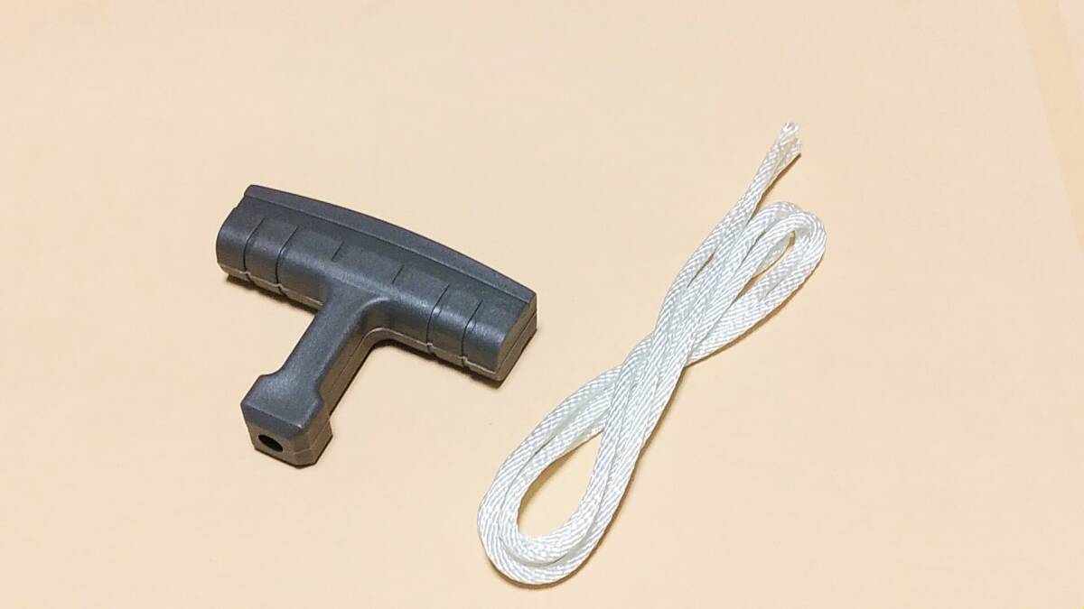 エンジン チェンソー ブロアーリコイル スタートハンドル ロープ ひも グリップ チョーク部品 ハスクバーナ コマツ ゼノア グレー 社外拍卖