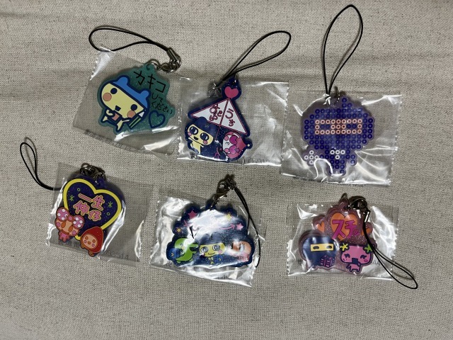 たまごっち一番くじF賞きらきらラバーチャーム6個セットござるっちバンダイ拍卖