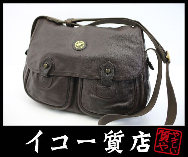 イコー質店 ハンティングワールド ★希少 ウォッシュドコレクション キャリオールバッグ ダークブラウン バッファローレザー RY7457拍卖