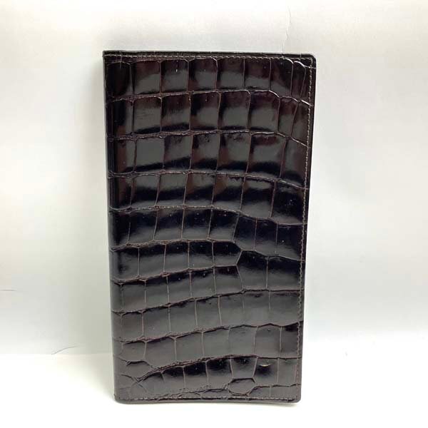 t)モラビト ヴァンドーム MORABITO Vendome クロコ長財布 クロコダイル ワニ革 ロングウォレット 札入れ 小銭入れ無し 中古※ゆうパケ300円拍卖
