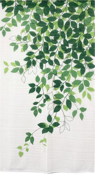 【プリントのれん】ラインリーフ幅85x丈150cm-niil拍卖