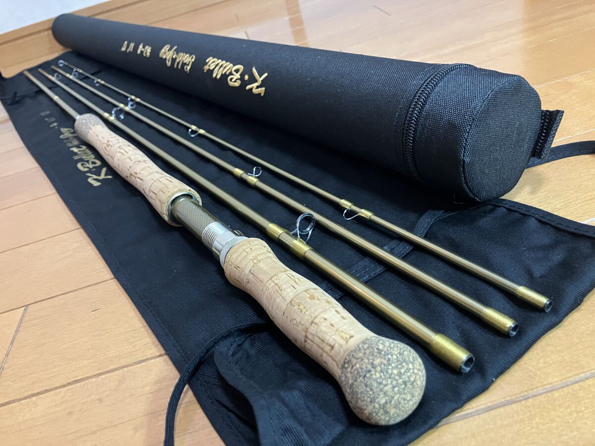 ★即決A! 稀少 Kブリット ゴールドスペイ 11' #3-4 4ピース 美品!梱包費無料 K Bullet GoldSpey ケース・袋付き 杉坂研治 ★拍卖