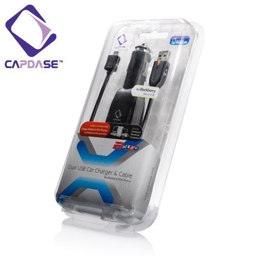 即決・送料込) CAPDASE Dual Car Charger & Cable デュアル カーチャージャー&マイクロUSBケーブルセット(充電用USBポート2口タイプ)拍卖