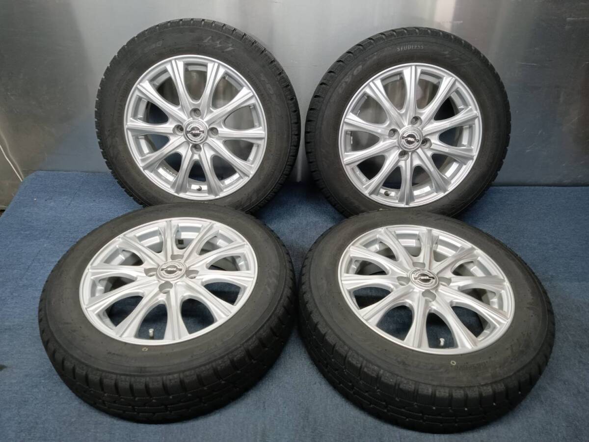 ★7-8分山★21年製★ トーヨーGARIT GIZ 175/65R15 社外ホイール 15×5.5J +42 4H-100 4本セット スタッドレス アクア・フィット等 C42拍卖