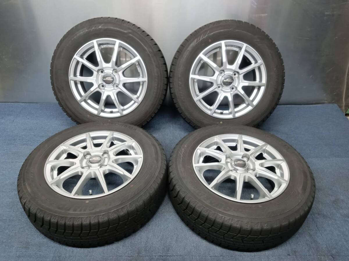 ★7-8分山★20年製★ ヨコハマiceGUARD iG60 175/70R14 社外ホイール 14×5.5J +48 4H-100 4本セット スタッドレス C201拍卖