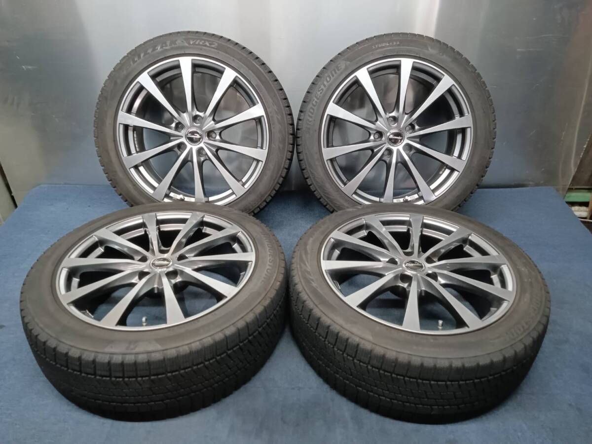 ★7-8分山★19年製★ ブリヂストン VRX2 235/45R18 社外ホイール 18×7.5J +38 5H-114.3 4本セット スタッドレス セダンタイプ等 C403拍卖