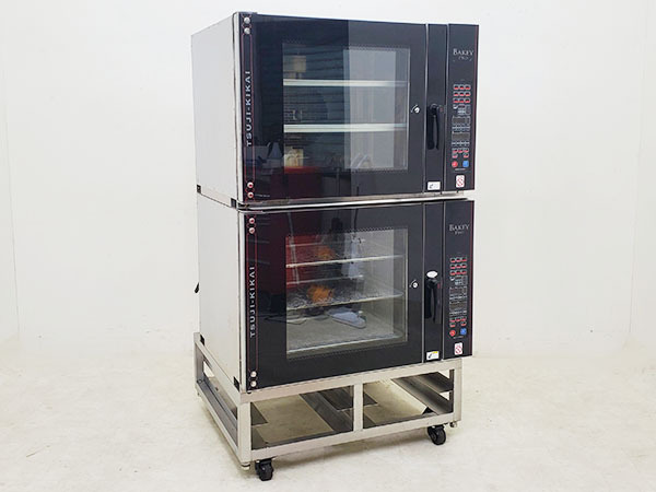 E2309/スチームコンベクションオーブン2段タイプ/ツジキカイ/BAKEY PRO/BX-5×2台/専用架台付/2022年製/264万【23区内・横浜市内送料無料】拍卖