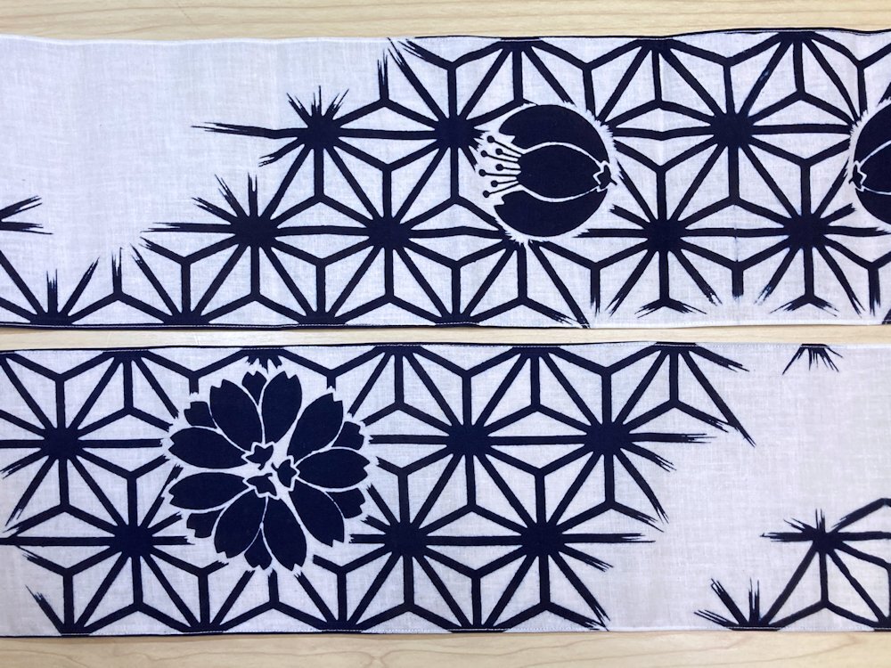 【六尺褌】YLK285-05~06 浴衣地 紺 W16.5㎝ x L285cm拍卖