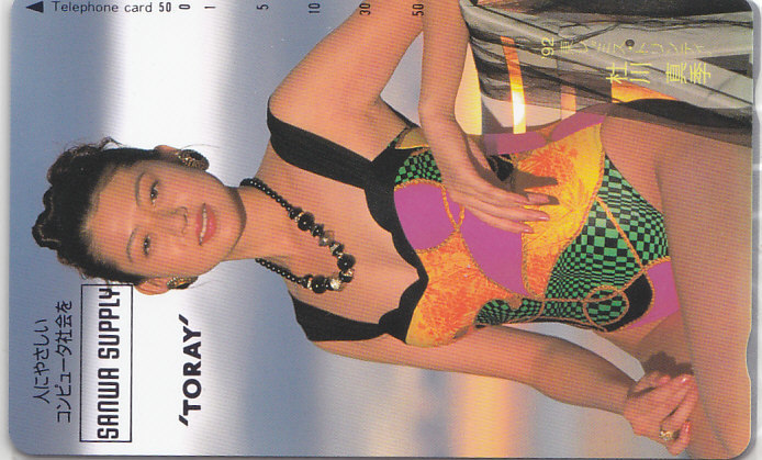 杜川真季 '92 東レ SANWA SUPPLY/水着 【テレカ】 R2.7.6a ★送料最安75円~拍卖