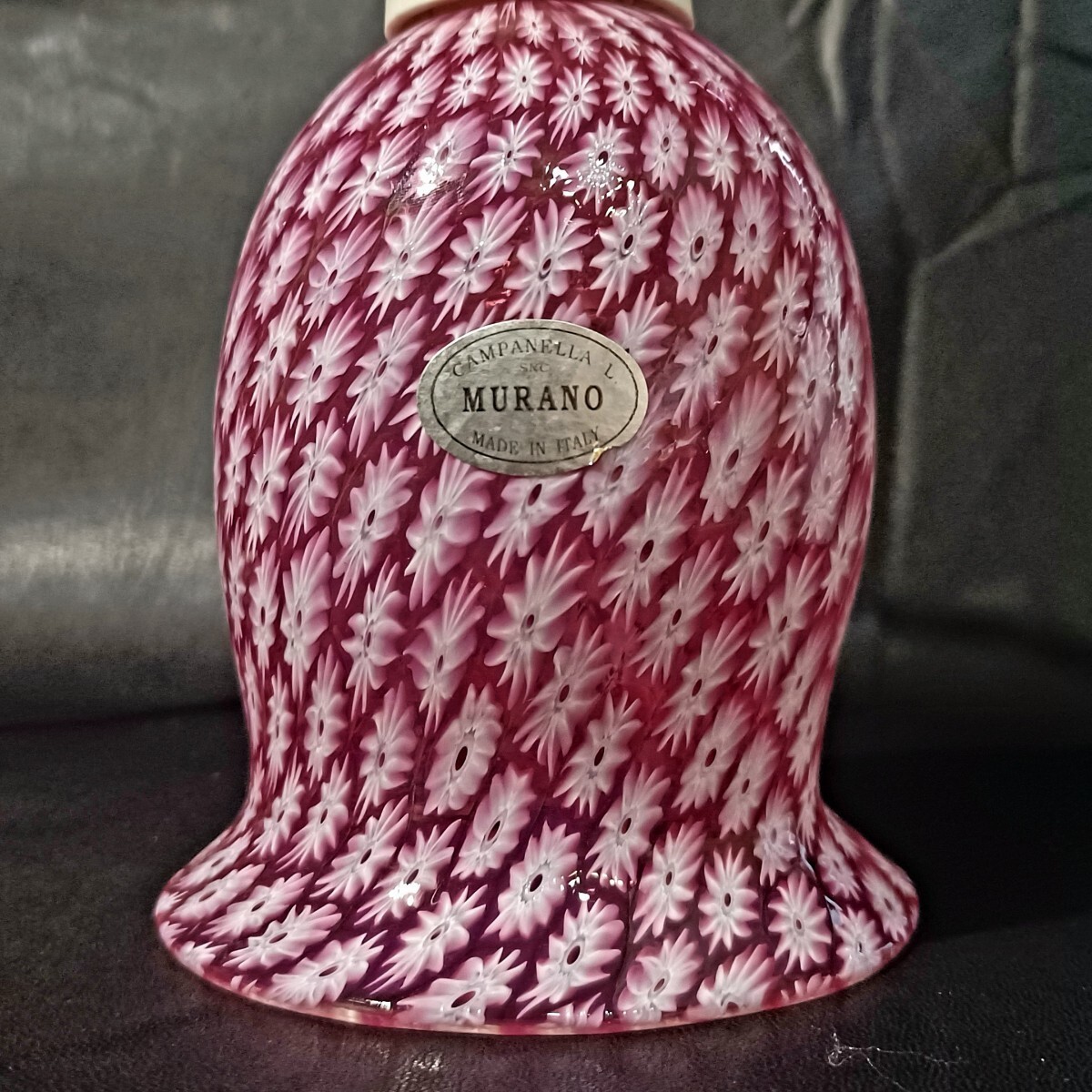【MURANO】★ムラノ ピンク ミルフィオリ ペンダントライト★ランプシェード 電傘 照明 ヴェネチアン グラス ムラーノ島 ベネチアン ガラス拍卖