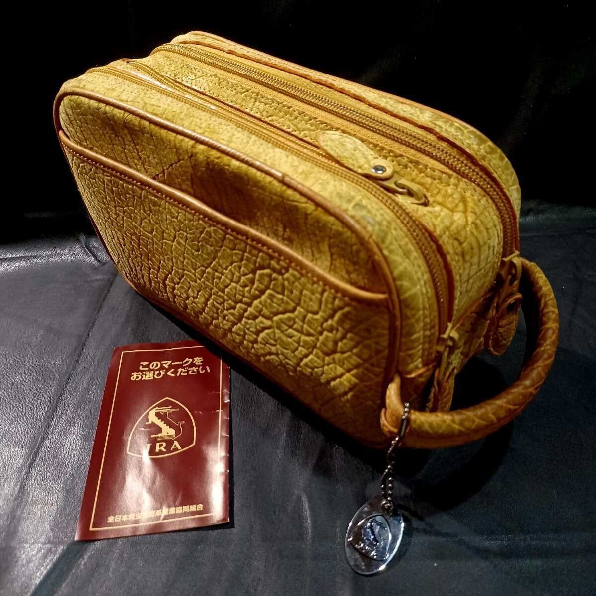 【Hippopotamus】JRA認定★稀少 ヒポポタマス 皮 カバ 革 セカンドバッグ★ブリーフバッグ 書類鞄 ビジネスバック拍卖