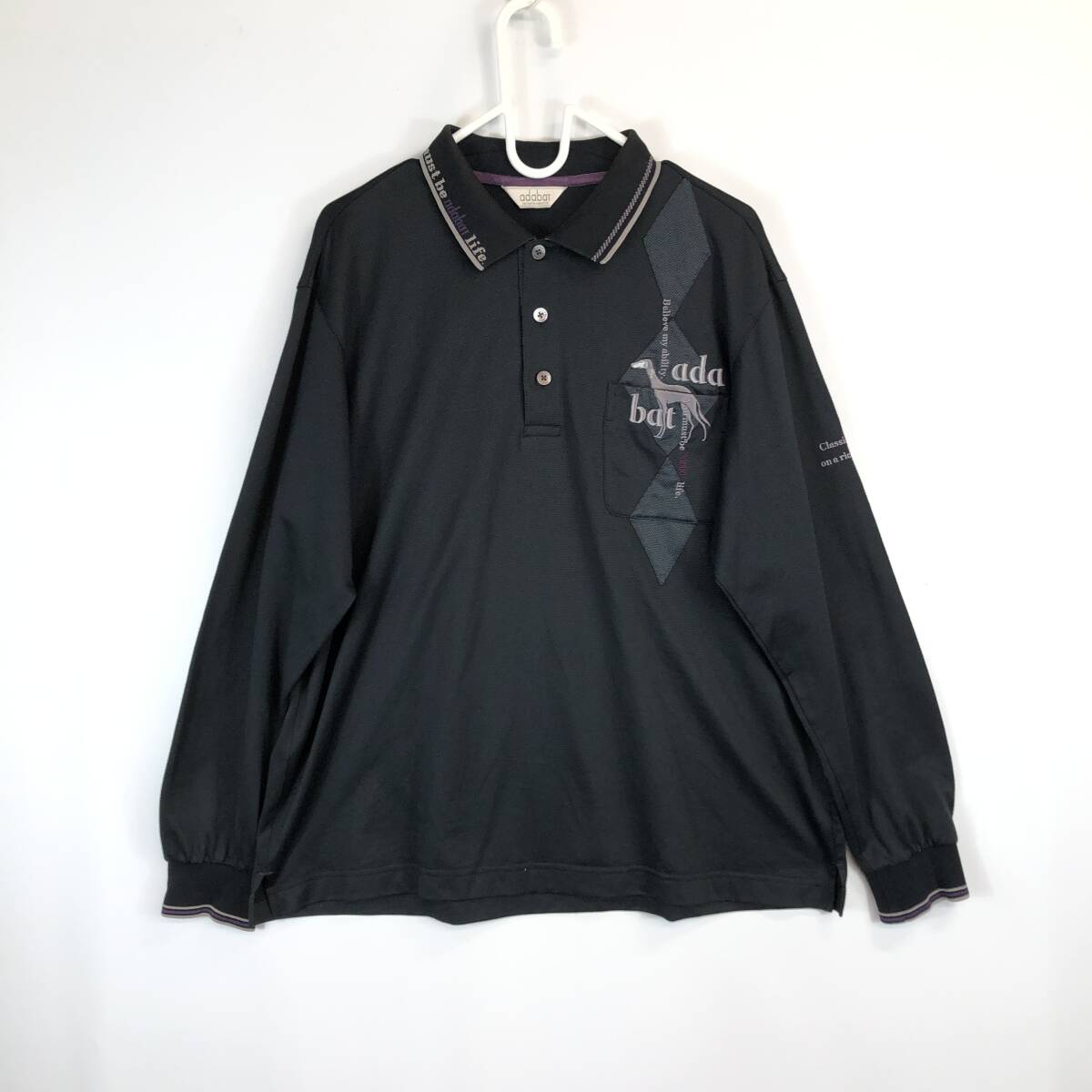アダバット adabat 長袖ポロシャツ ブラック 50サイズ 5870M拍卖
