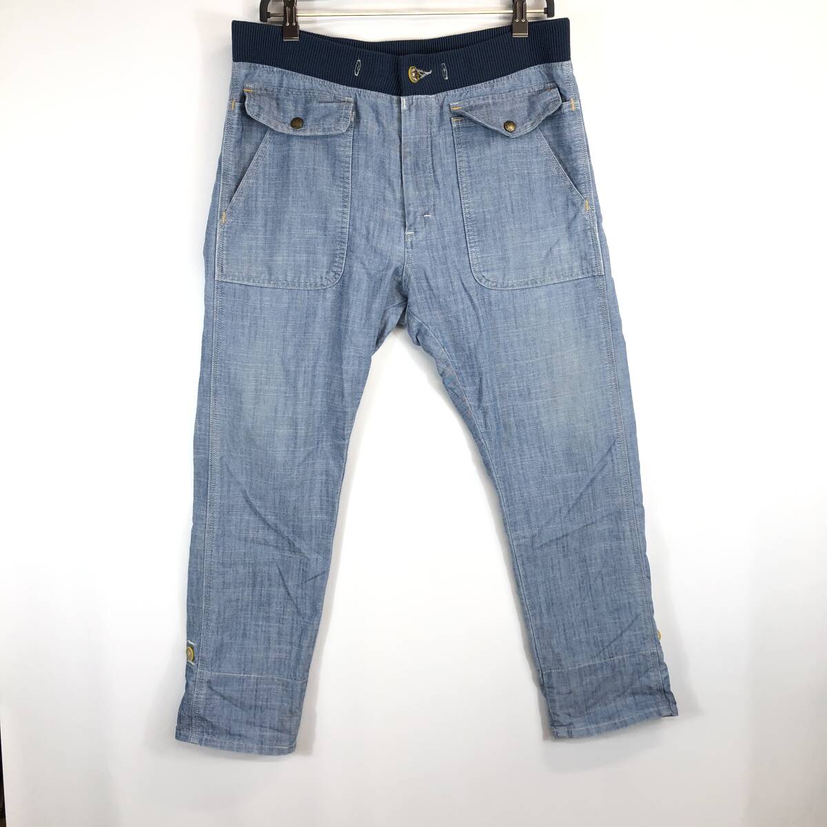 Lee(リー/Men's) DUNGAREES リブイージーガーデンパンツ 50600 32サイズ シャンブレー 日本製拍卖