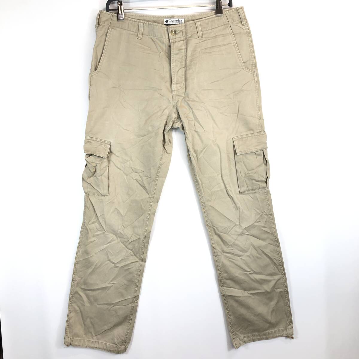コロンビア Columbia コットンカーゴパンツ ベージュ W34 PM8220拍卖