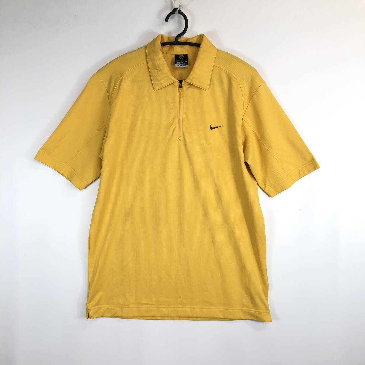 NIKE GOLF ナイキゴルフ ハーフジップ ゴルフシャツ ゴールド系 Mサイズ 144328拍卖