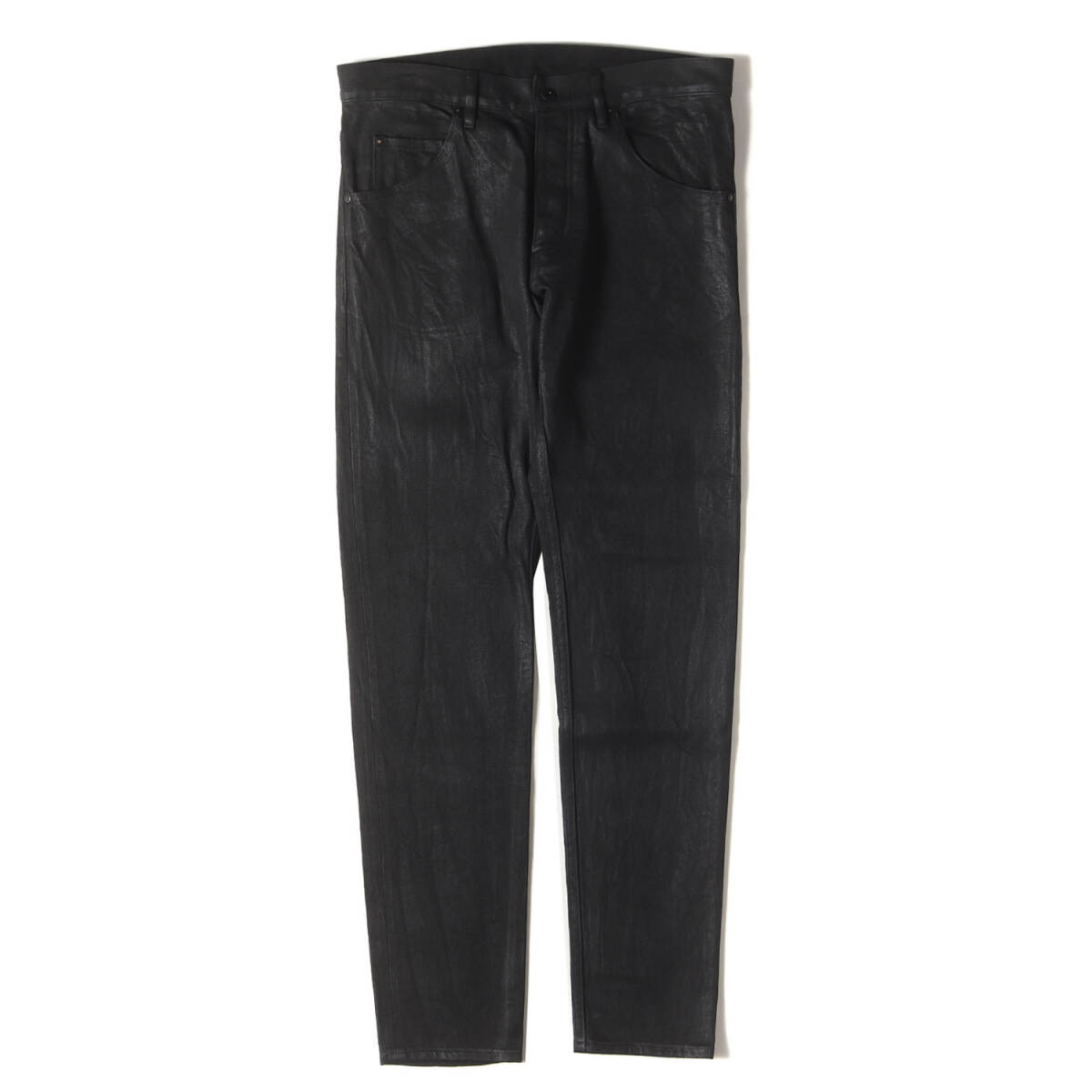 【新品】WJK パンツ ブラック M | 24AW コーティング加工 タイトストレート ストレッチ デニムパンツ (tight straight selvedge denim)拍卖