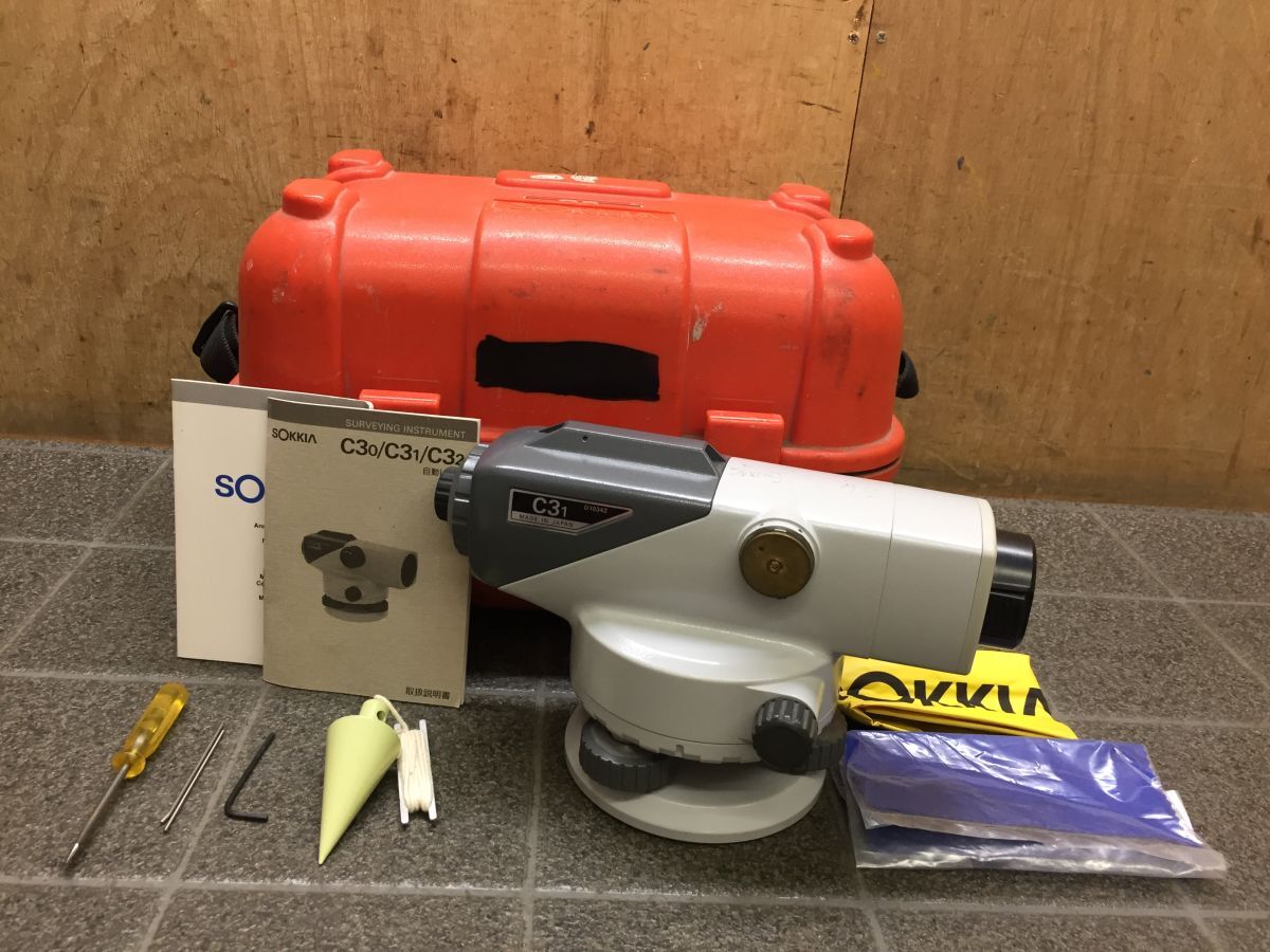 HH2044 SOKKIA/ソキア 自動レベル C31 倍率24× 対物有効径36mm 最短合焦距離0.3m 測量 測定器 光学測定器 日本製 /100拍卖