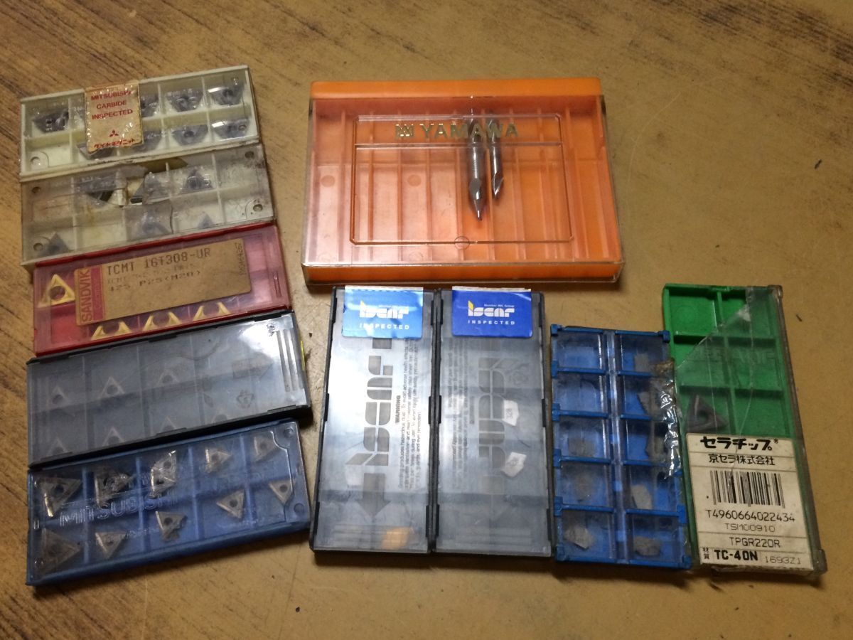 HH223 ISCNR/京セラ他 旋盤/チップ/センタードリル他 各種色々 大量まとめて ジャンク扱 /60拍卖