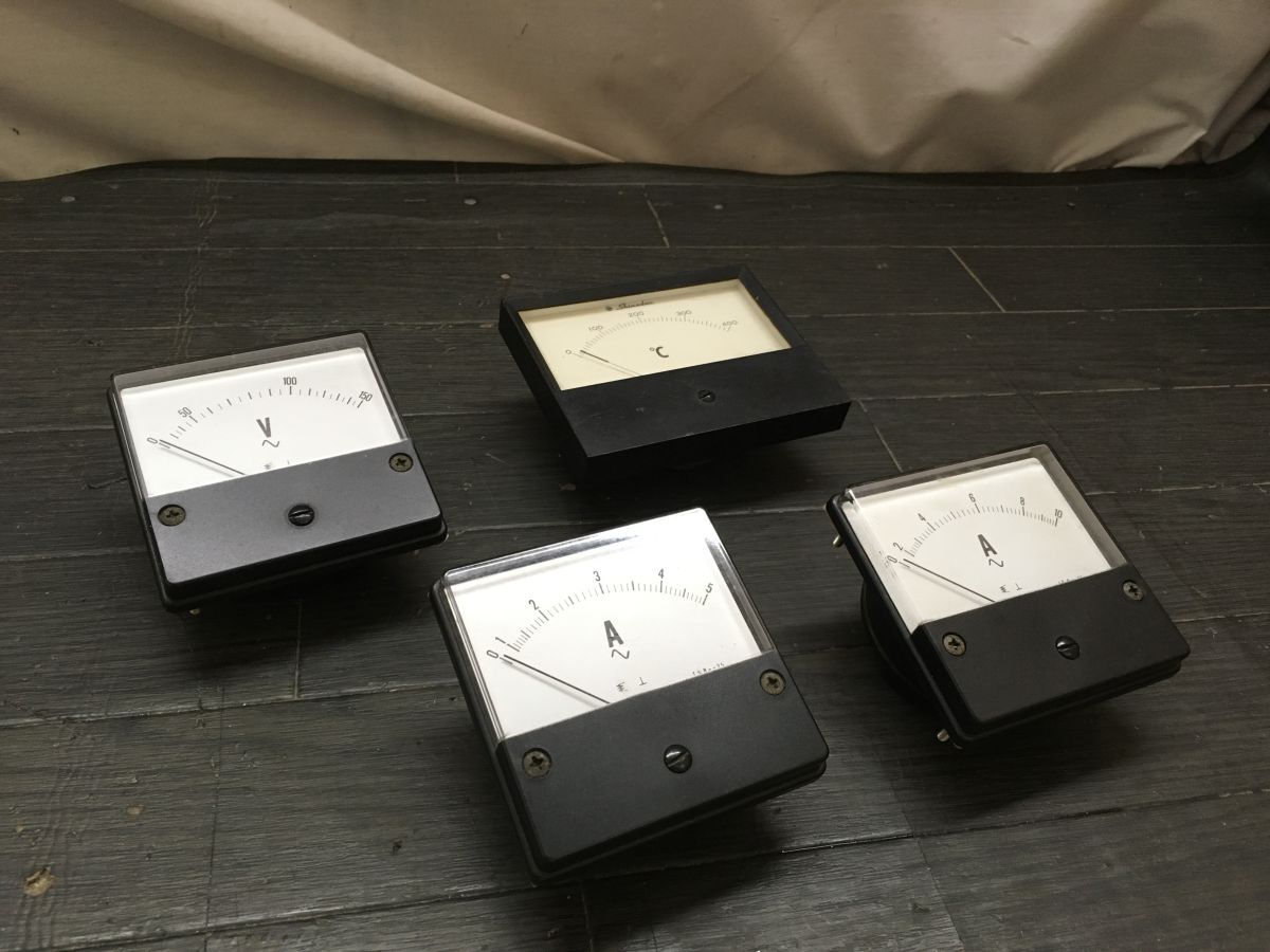 HH231 Shimadzu他 アナログメーター4点まとめて 各種色々 動作未確認 /60拍卖
