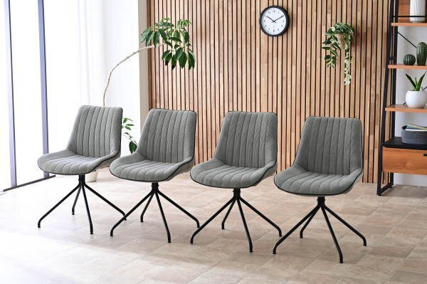 新品 コーデュロイ ダイニングチェア4脚セット 360度回転 椅子 北欧 モダン シンプル スタイリッシュ リビング outlet:ST10-11Z01拍卖