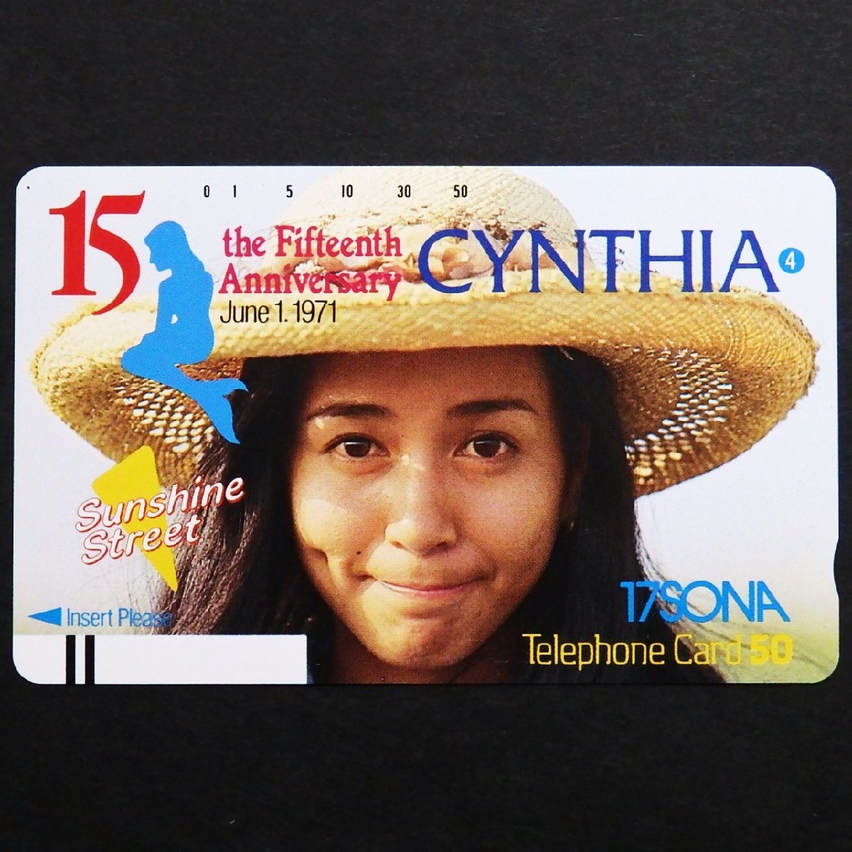 レアテレカ!! 未使用 テレカ 50度数×1枚 南沙織 CYNTHIA シンシア 15th ANNIVERSARY 17SONA 歌手 ○P拍卖