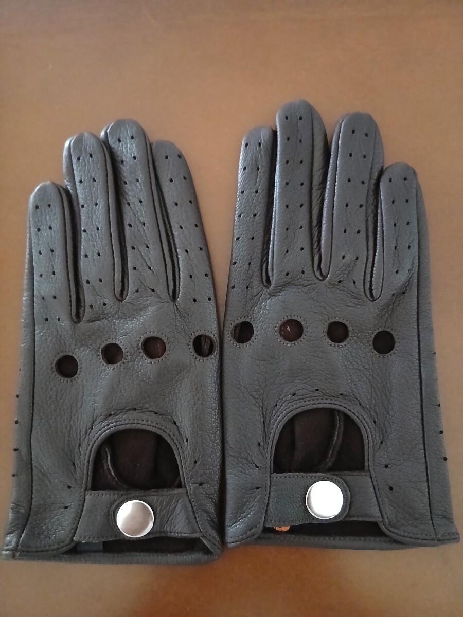 新品ドライビンググローブ ブラウン サイズ(M)ゴートレザー山羊拍卖