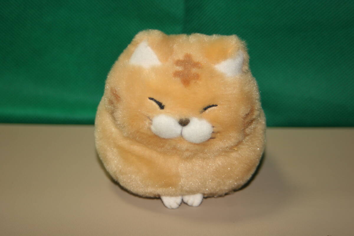 ひげまんじゅう 前掛 とらきち ボールチェーン付き ぬいぐるみ 約9cm 茶トラ柄拍卖