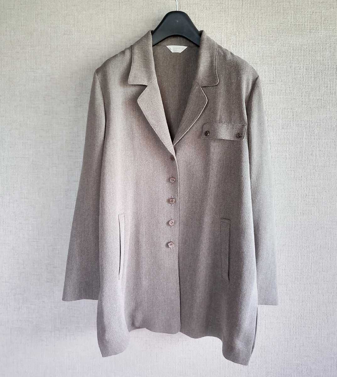 ★LILIANATORI リリアナトリー 上質 リネン混 ロング丈ジャケット 未使用に近い M~L 日本製 ミセス★拍卖