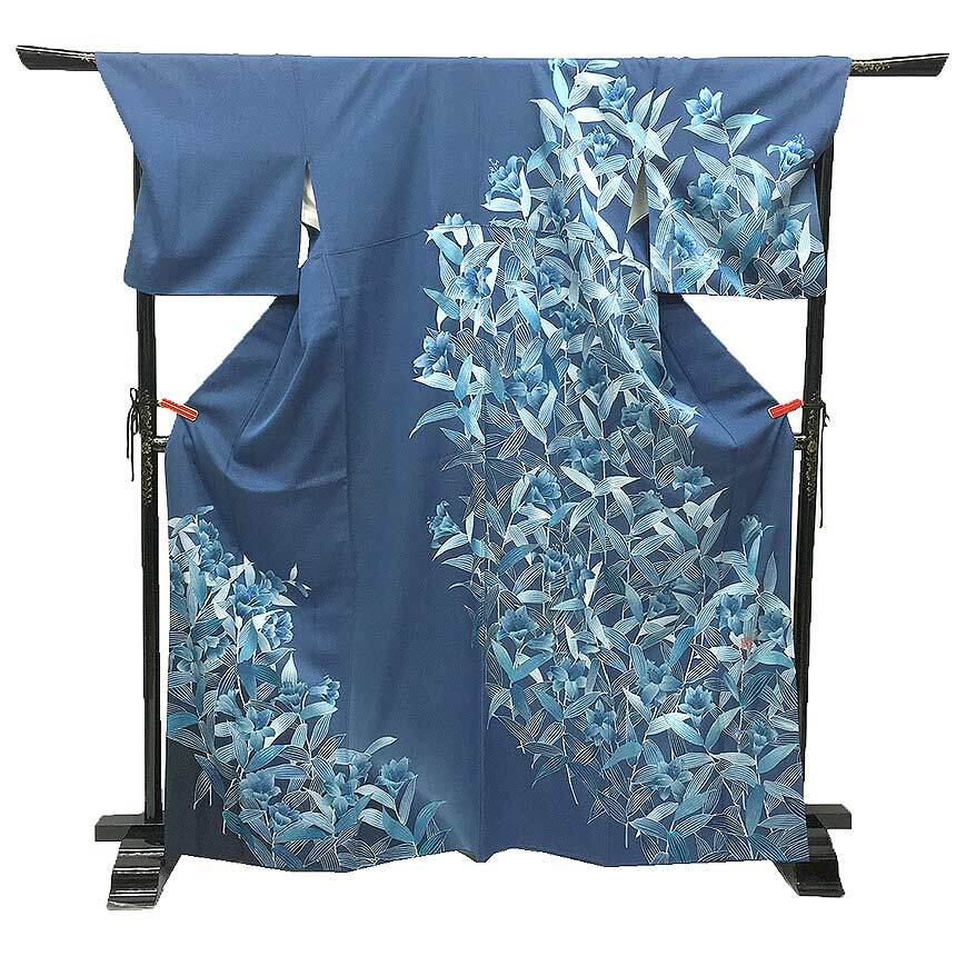 京やB078 幻想的に艶めく古典美 正絹 訪問着 作家 国際的伝統工芸作家 藤林徳扇 落款有り 未使用 新古品 美品 KIMONO 着物拍卖