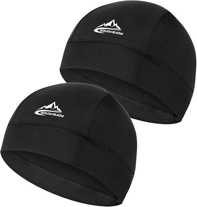 【2個入り】インナーキャップ メンズ ヘルメット クールマック 冷感 吸汗速乾(色:ブラック)拍卖