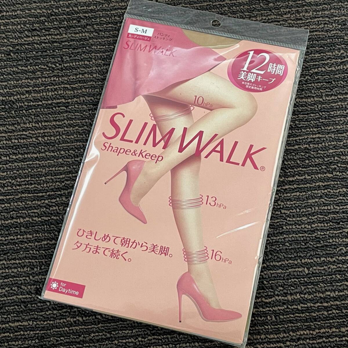 未使用品 SLIM WALK スリムウォーク Shape&Keep シェイプ&キープ パンティストッキング ヌーディベージュ S-M パンスト ストッキング拍卖