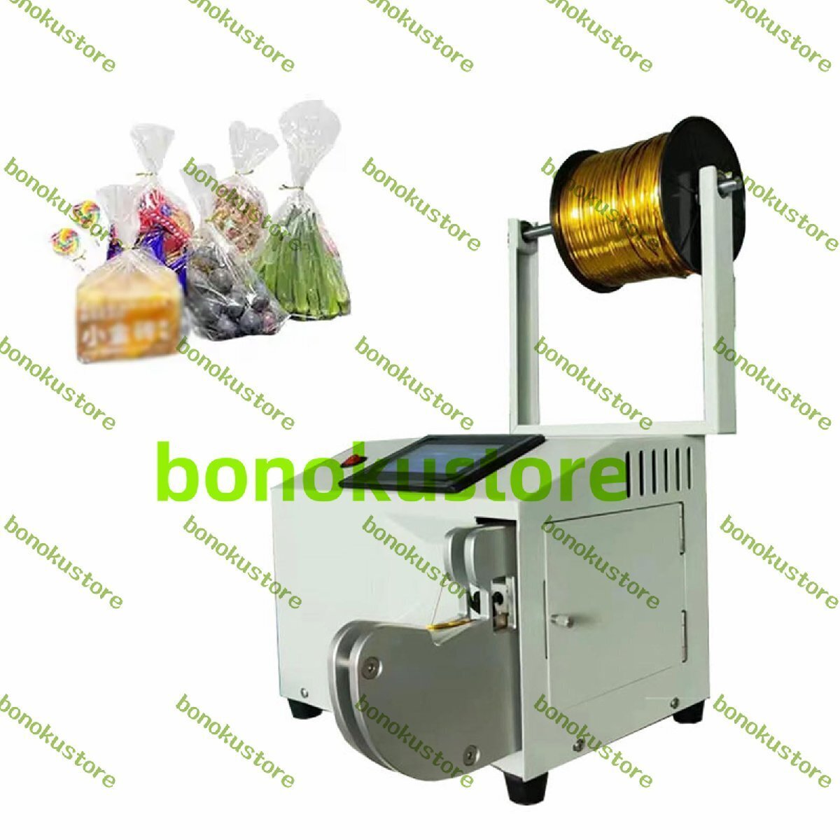 デスクトップ自動ツイストタイマシン 3?32mmの結束直径の金線タイ包装機 60?140mmの結束ワイヤー長さ キャンディー パン スナック拍卖