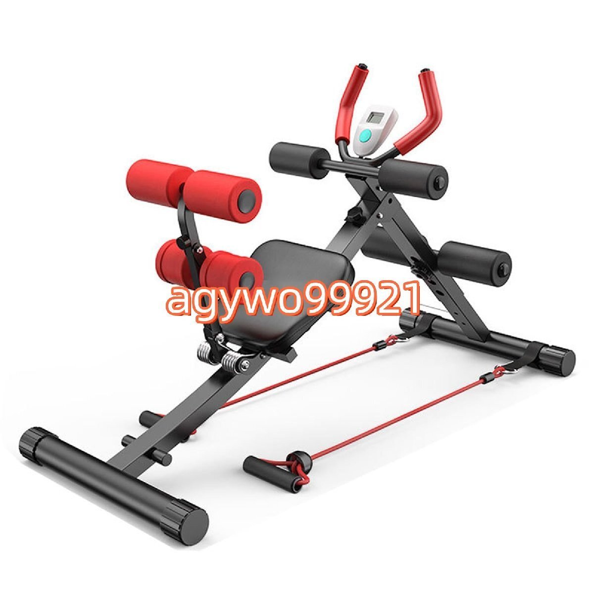 腹筋 クランチ 腹筋トレーニング器具 腹筋マシーン 腹筋マシン 4つの強度 デジタル表示 耐荷重150kg 腹筋器具 折りたたみ式拍卖