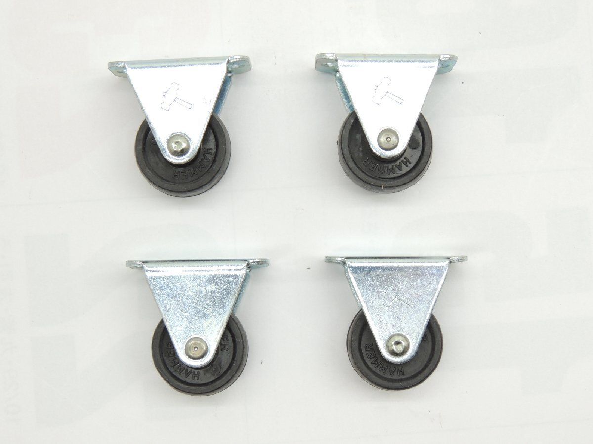 ハンマーキャスターキャスター固定ゴム車25ミリ 420R-R25 4個セット JAN 4956237000367 Hammer Caster 台車拍卖