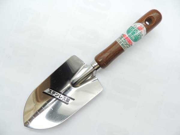 日本製 ガーデングッズ ステンレス製 木柄 移植鏝 太 目盛付 GG-1 JAN 4931999797311スコップ拍卖