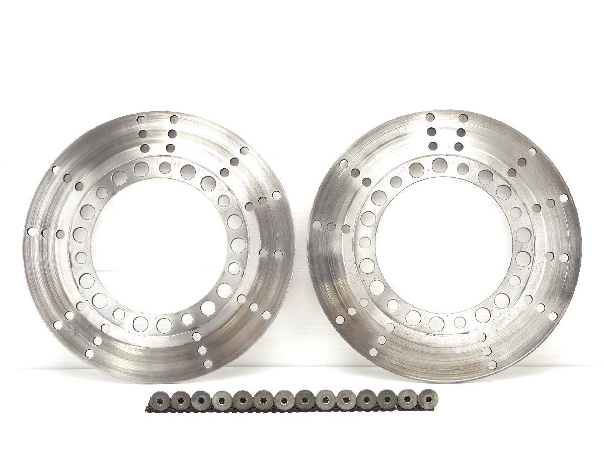 80【評価C】 Z650 KZ650 ザッパー 旧車 当時物 実動 純正 フロント ブレーキ ディスク 左右 セット 厚4.2mm MIN.TH4.5mm 2B30 c拍卖