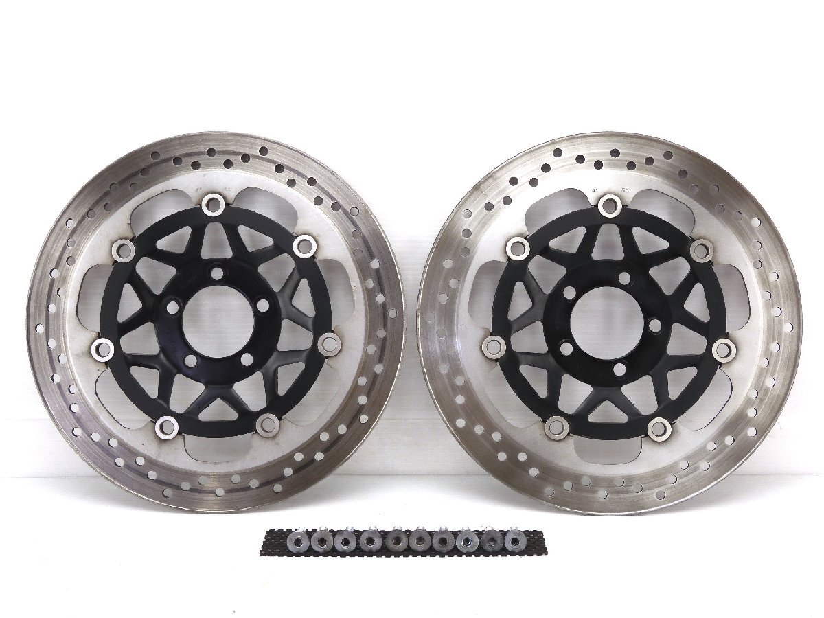 80【評価C】 ZZ-R1200 ZZR1200 ZXT20C 実動 純正 フロント ブレーキ ディスク 左右 セット 厚3.8mm/3.7mm MIN.TH.4.5mm 415C拍卖