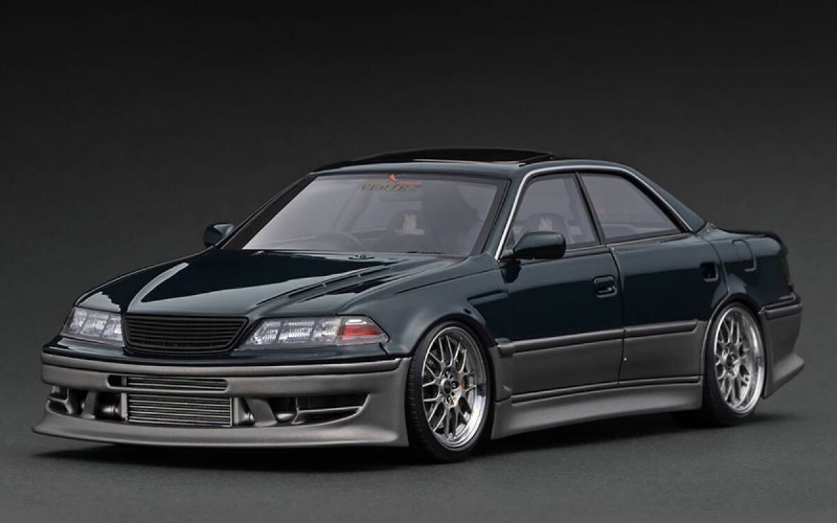 IG3582 1/18 VERTEX JZX100 MARK-II DarkGreen Metallic/Gun Mettalic イグニッションモデル ignition model拍卖