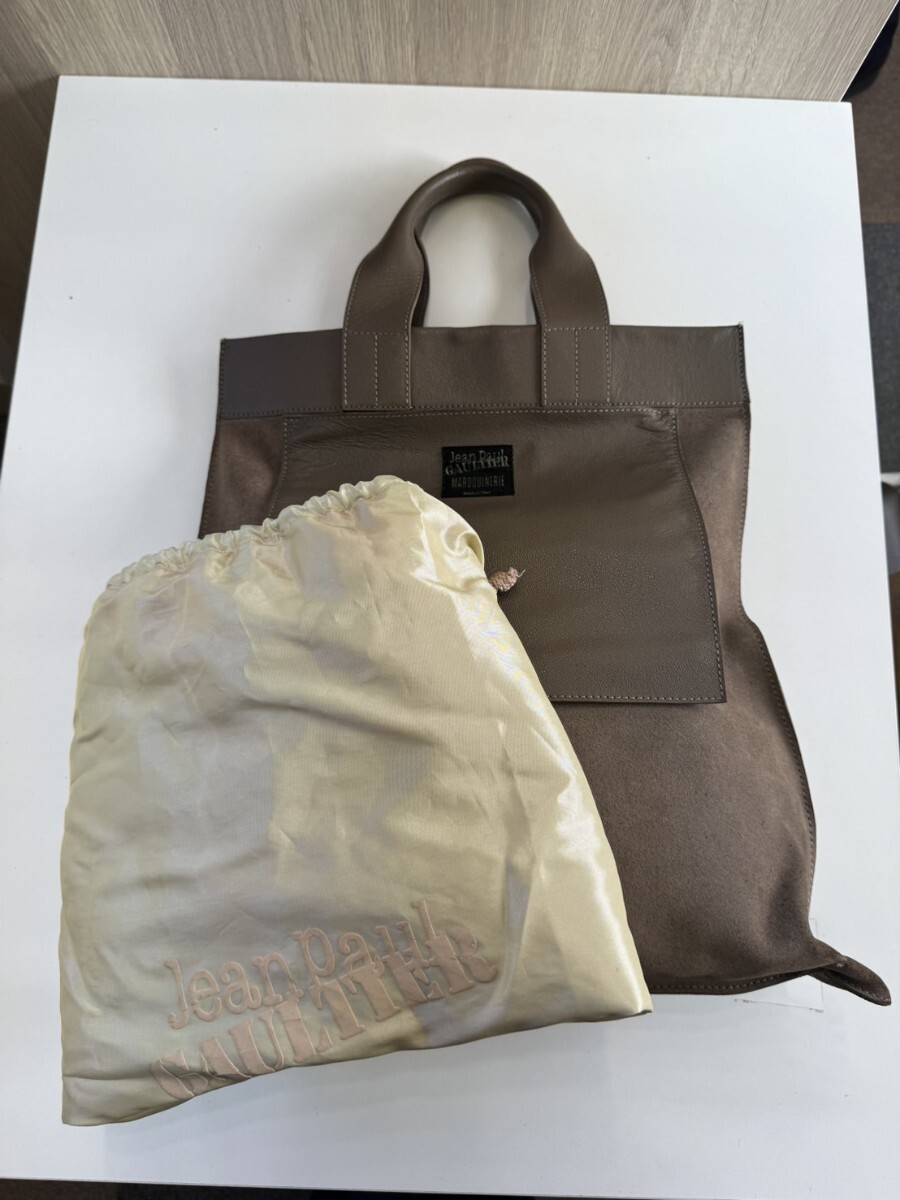 【中古品】 JEAN PAUL GAULTIER ジャンポールゴルチエ トートバッグ ハンドバッグ ブラウン 現状品拍卖