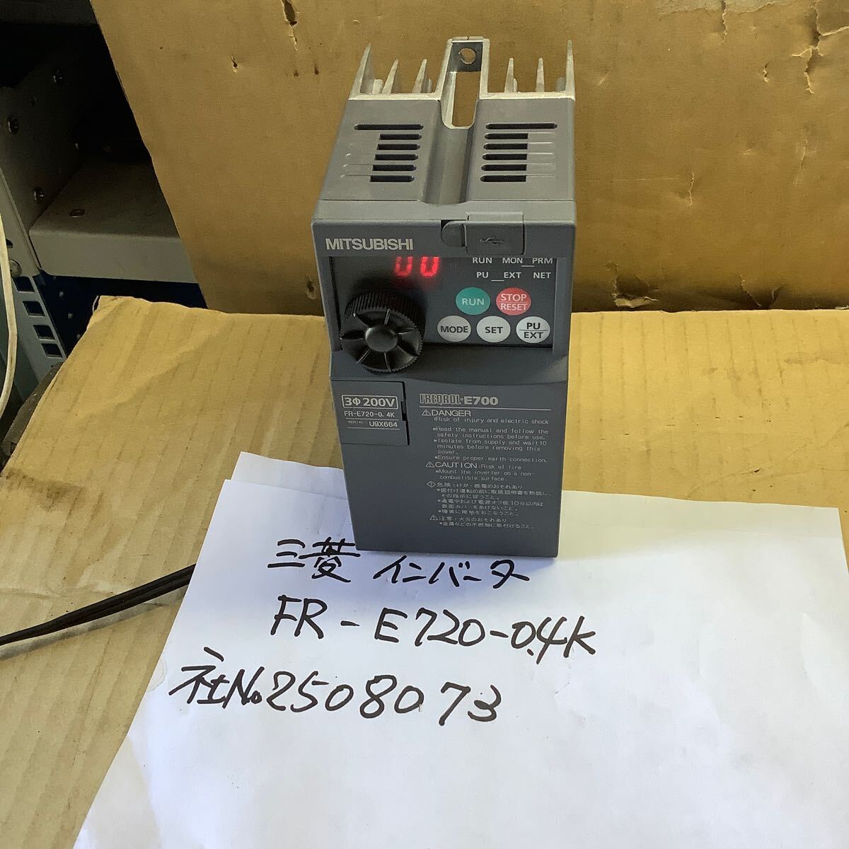 三菱電機 インバータ FR-E720-0、4k 中古品一般通電まで済みです。現状渡し品です。拍卖