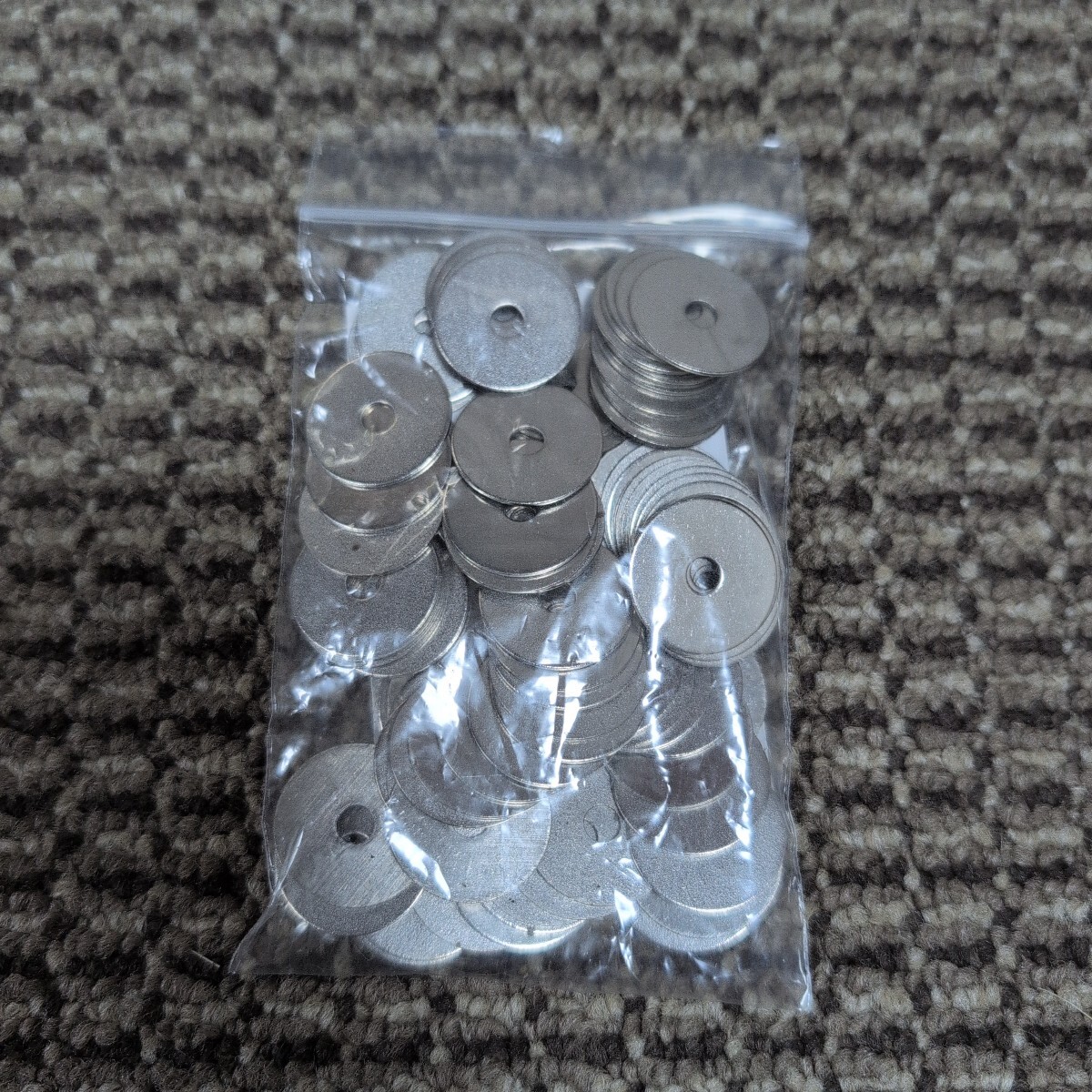 ジャンク品/長期保管品/メーカー不明/ワッシャー/特大/平座金/M4/ステンレス/外径約20mm内径4.5mmT1.0mm/1P100本入り拍卖