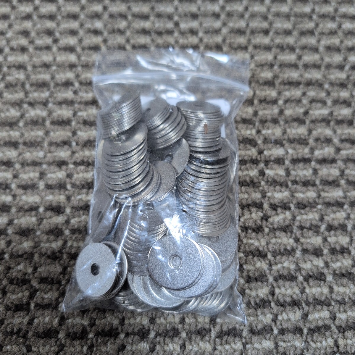 ジャンク品/長期保管品/メーカー不明/ワッシャー/特大/平座金/M4/ステンレス/外径約20mm内径4.5mmT1.0mm/1P200本入り拍卖