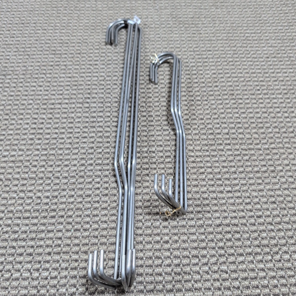 ジャンク品/長期保管品/WAKAI/若井産業/角フック/カーポック/ステンレス/30㎝×3本/50㎝×6本/先端ゴムなし拍卖