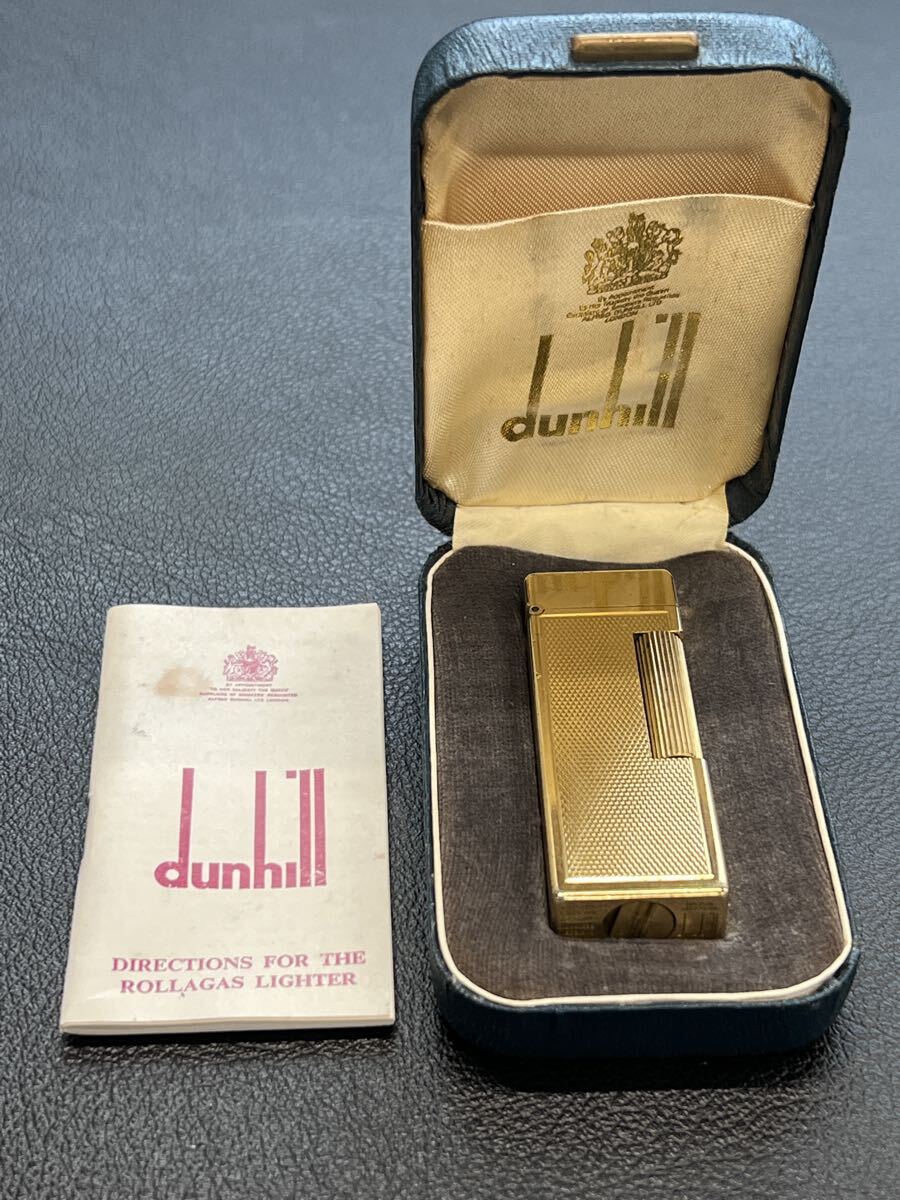 Dunhill ダンヒル オイルライター オートローラー ヴィンテージ ゴールド 箱付き拍卖