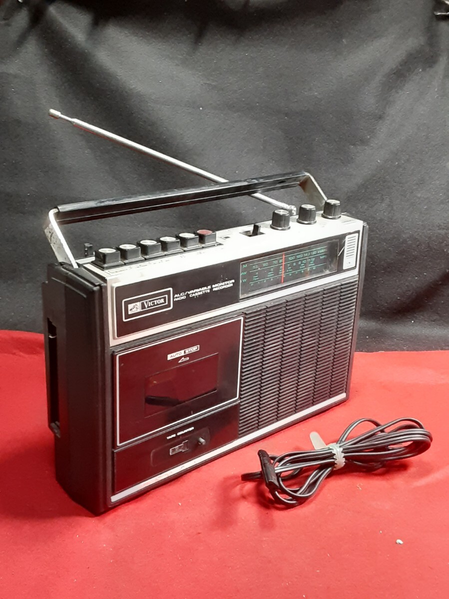 Victor ビクター RC-7000 ラジカセ 短波ラジオ 3バンドラジオ FM AM 動作確認済み 昭和レトロ 当時物 拍卖