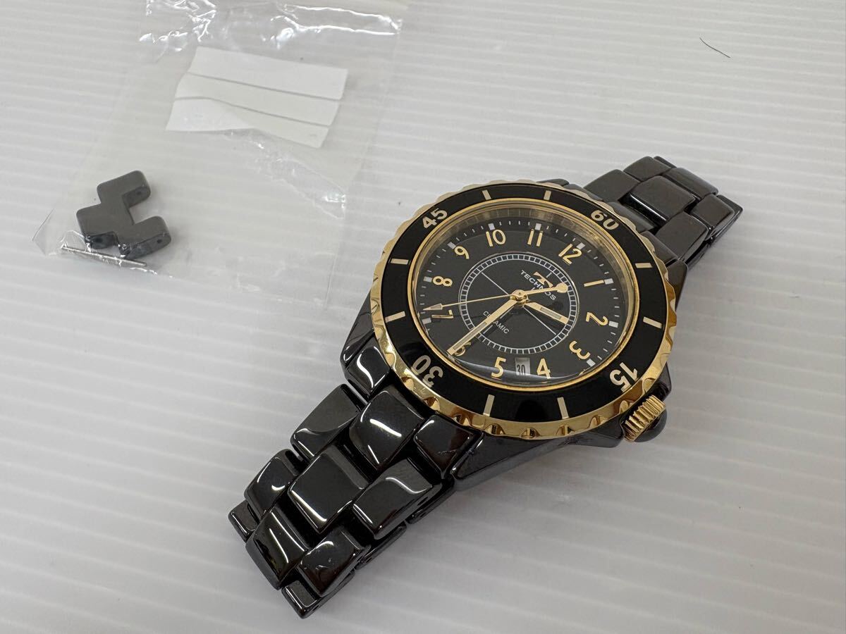 【中古】TECHNOS (テクノス) 腕時計 T9C06GB メンズ クォーツ J12タイプ 現状品拍卖