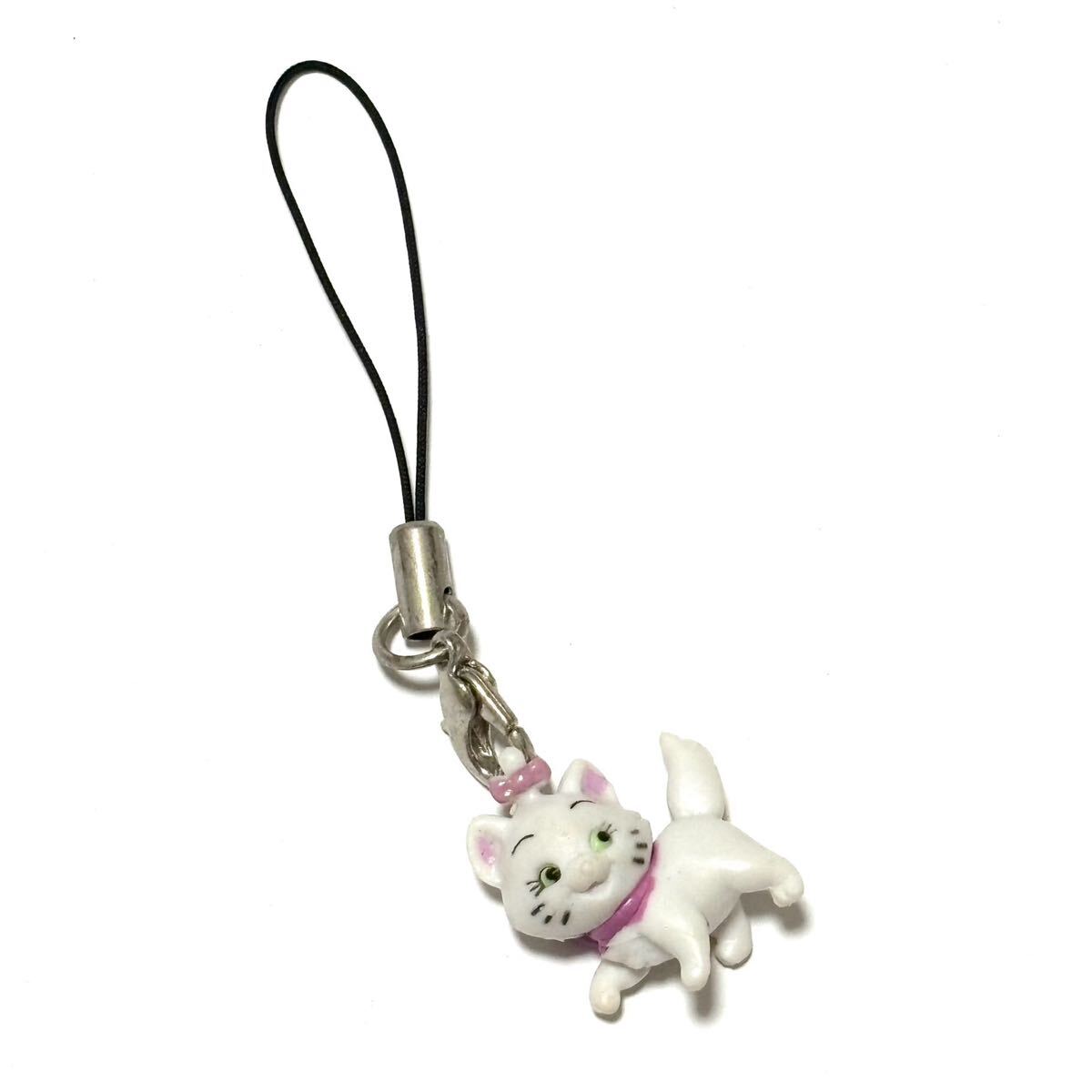 マリーちゃん キーホルダー おしゃれキャット ストラップ 白猫 disney 平成レトロ 当時物 ディズニー marie拍卖