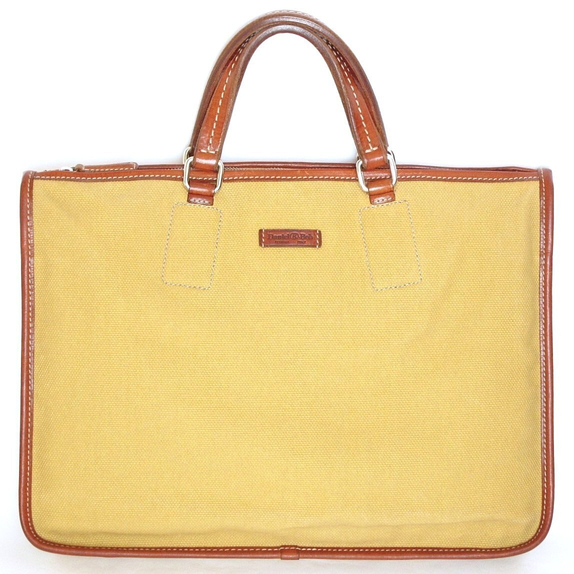 ダニエル & ボブ Daniel & Bob ルイジーナ LUIGINA キャンバス/レザー イエロー系 ブリーフケース (フェリージ9841相当モデル)拍卖