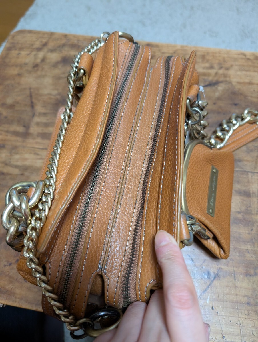 ショルダーバッグ レザー ブラウン コインケース拍卖