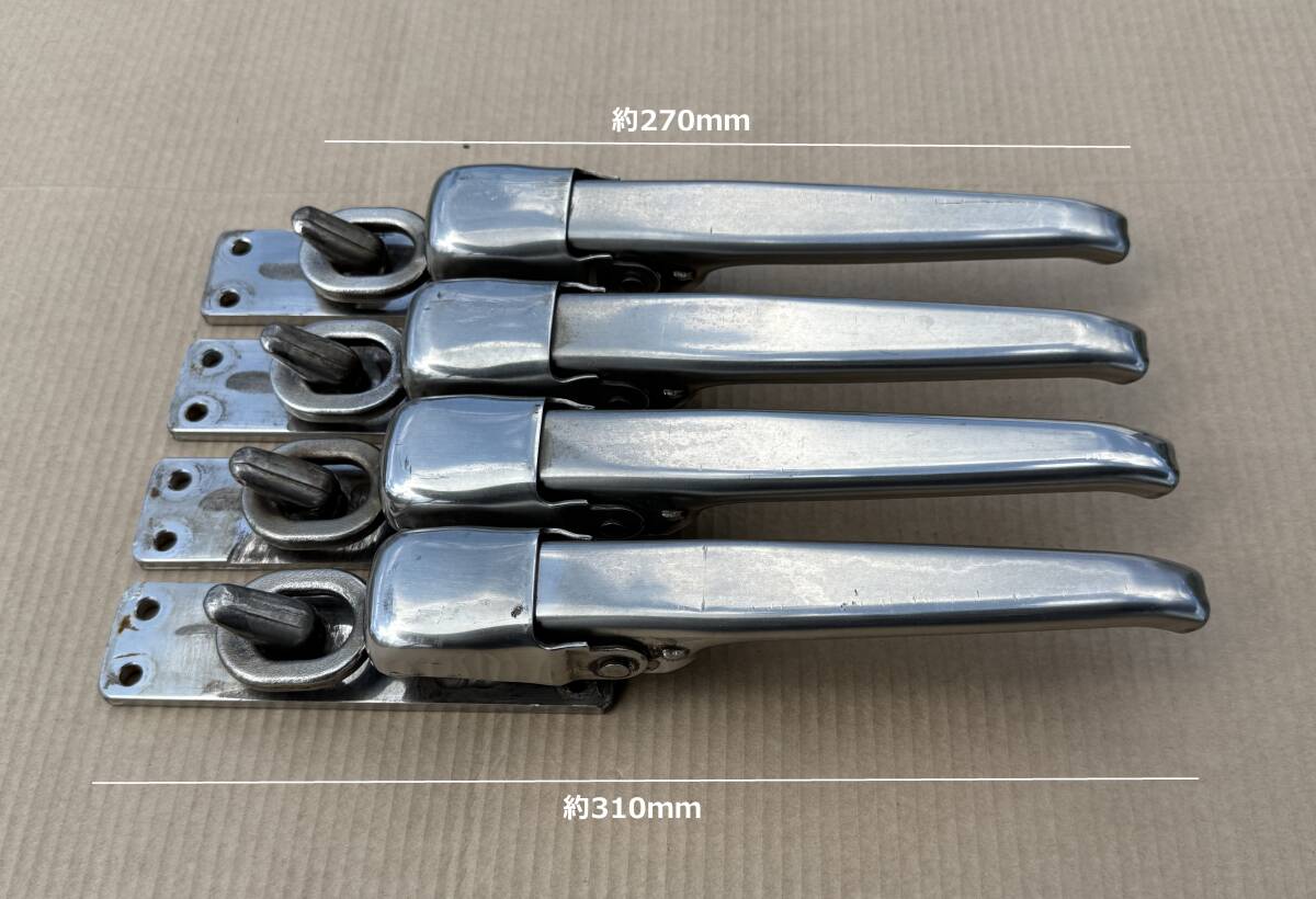 エビカン★平ボディー用★ステンレス製★4点★バネカン★エビ金ハンドル★即決★デコトラ★01ス3拍卖